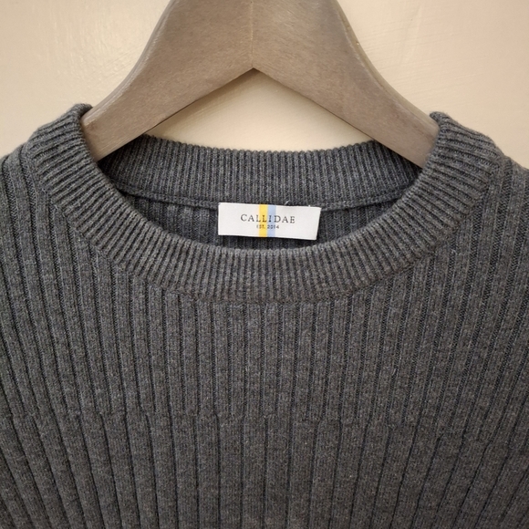 Callidae Gray Ribbed Sweater_2 - Picture 3 of 6